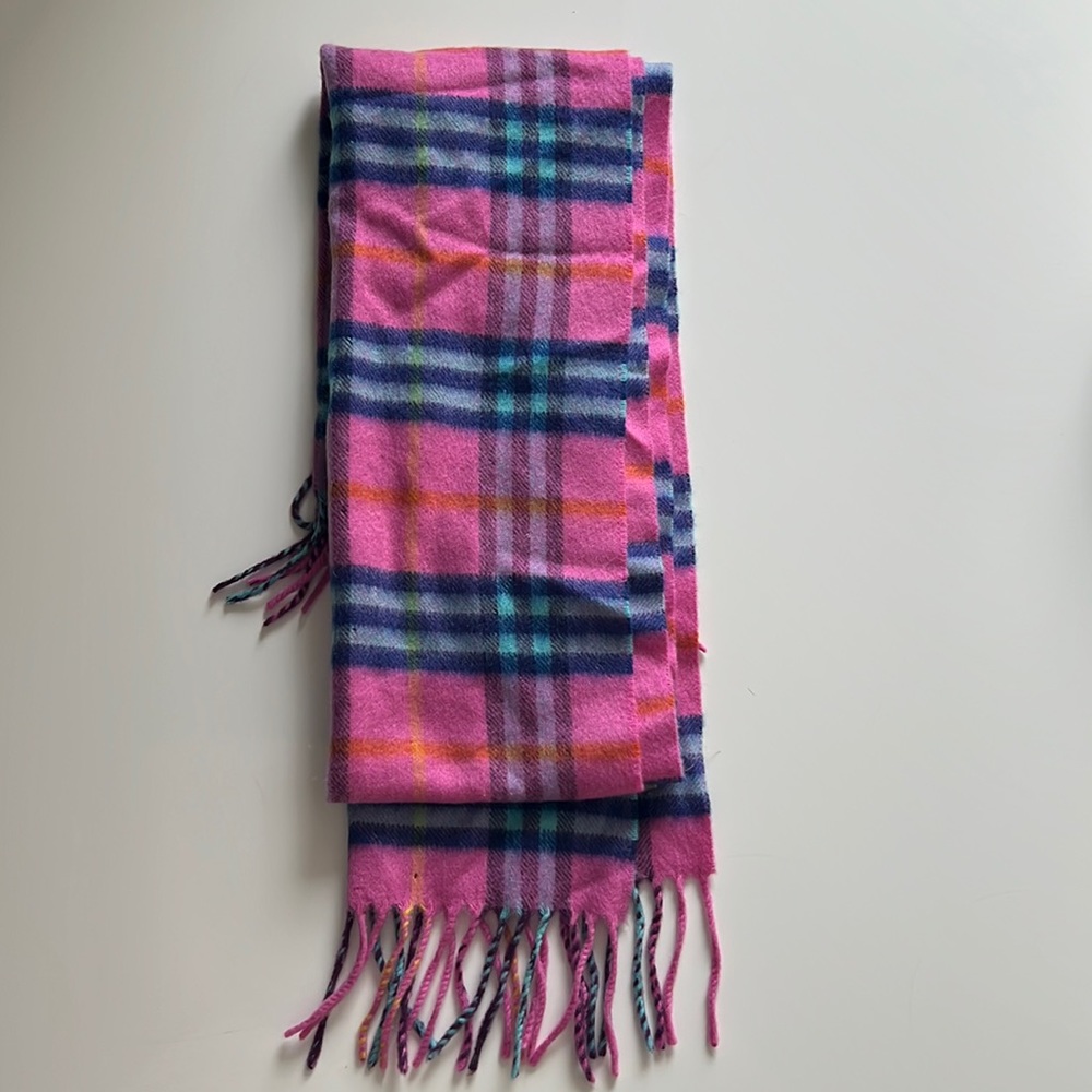 Authentic Burberry Cashmere Scarf Plaid